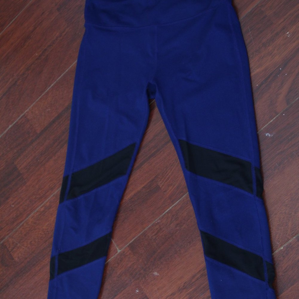 High waisted mesh striped Fabletics Leggings XS
